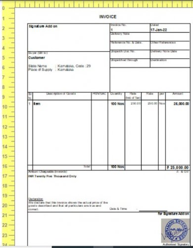 Invoice Sign Stamp